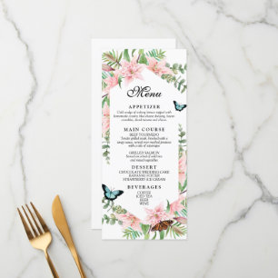 Menú Boda de borde tropical de bonito