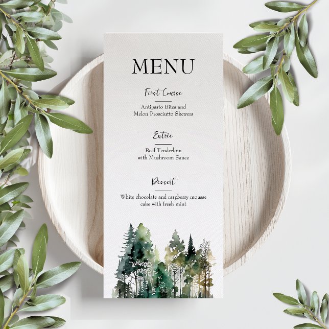 Menú Boda de bosque rústico (Subido por el creador)
