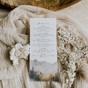 Menú Boda de bosque rústico