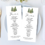 Menú Boda de bosques de pinos de nieve en invierno mini<br><div class="desc">Este es un Minimalista menú Boda de la Selva de Pinos de Invierno.</div>