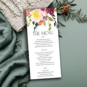 MENÚ BODA DE BUNCH FLORAL BURGUNDY RUBOR DE AMARILLO BR