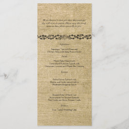 Menú Boda de Burlap Occidental