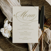 Boda de Caligrafía Dorada y Marfil Elegante