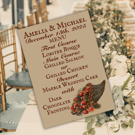 Menú Boda de castañas de invierno marrón