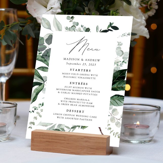 Menú Boda de Cena con Abundante Verdor (Subido por el creador)