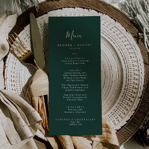 Menú Boda de cena de la Coordenadas de verde esmer