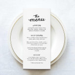 Menú Boda de cena simple y elegante<br><div class="desc">Las sencillas y elegantes tarjetas de menú son un clásico y ofrecen un aspecto limpio y sofisticado que complementará cualquier configuración de mesa. Manténgalo moda y dulce con estas sencillas y elegantes cartas de menú que nunca se quedarán fuera de moda. Para más elementos de coordinación visite nuestra colección de...</div>