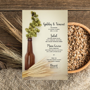Menú Boda de cervecería de trigo y abultamiento se