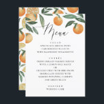 Menú Boda de cítricos acuarela. Jardín veraniego de flo<br><div class="desc">Menú de bodas en el jardín de cítricos con acuarela. Adecuado para cumpleaños,  aniversario y cualquier otro fiesta. Por favor,  contáctame si necesitas artículos adicionales.</div>