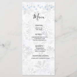 Menú Boda de copo de nieve de invierno