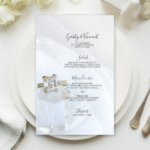 Menú Boda de cristal del pilar cuadrado del anillo