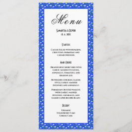 Menú Boda de crocus azules