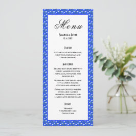 Menú Boda de crocus azules