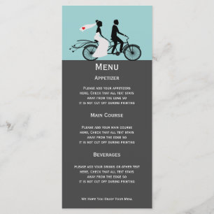 Menú Boda De Cute Tandem Bike Bride Y Groom
