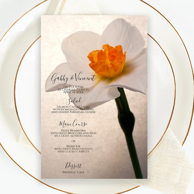 Menú Boda de Daffodil de Primavera Blanca (Subido por el creador)