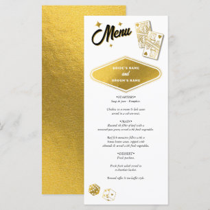 Menú Boda de destino de casino de Las Vegas de oro