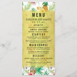 Menú Boda de destino de piña e Hibiscus