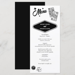 Menú Boda de destino del Casino de Las Vegas - Negro