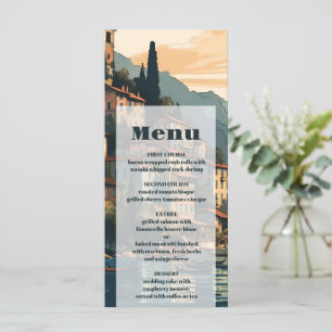 Menú Boda de destino del lago Como de Italia