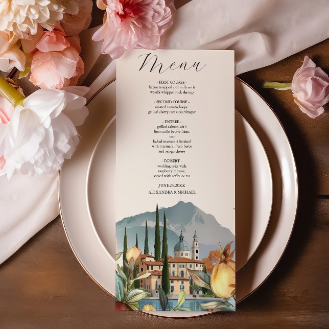 Menú Boda de destino del Lago Como Italia (Subido por el creador)