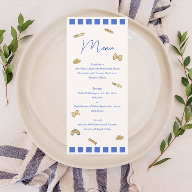 Menú Boda de dibujos de pasta (Subido por el creador)