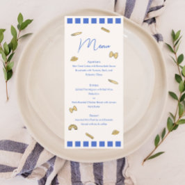 Menú Boda de dibujos de pasta