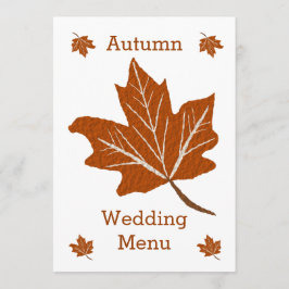 Menú Boda de diseño de otoño