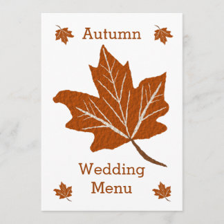 Menú Boda de diseño de otoño