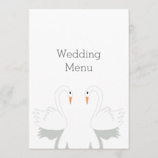 Menú Boda de diseño de Swans