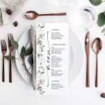 Menú Boda de doble cara de color verde acuático<br><div class="desc">Este hermoso menú es perfecto para su próximo evento! Edite fácilmente los elementos del menú y muestre este hermoso diseño en cada plato! Personalice el mensaje de agradecimiento en la parte posterior - o elimine! Vea toda la colección para ver más elementos coincidentes.</div>