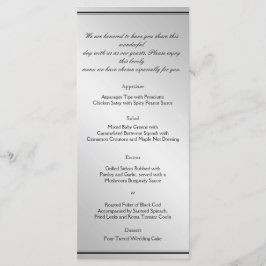 Menú Boda de elegancia plateada