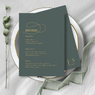 Menú Boda de elegancia simple ID1022 verde
