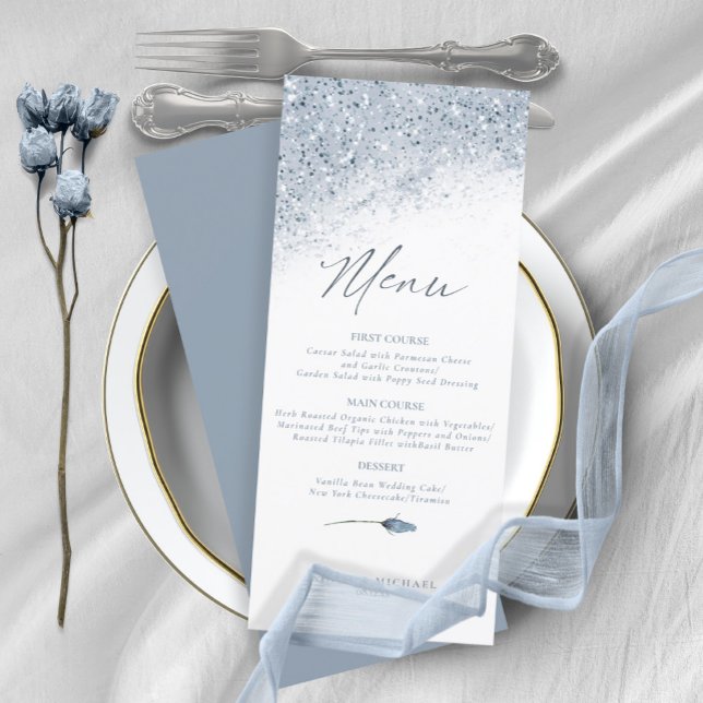 Menú Boda de espárragos florales2 Blue ID889 (Subido por el creador)