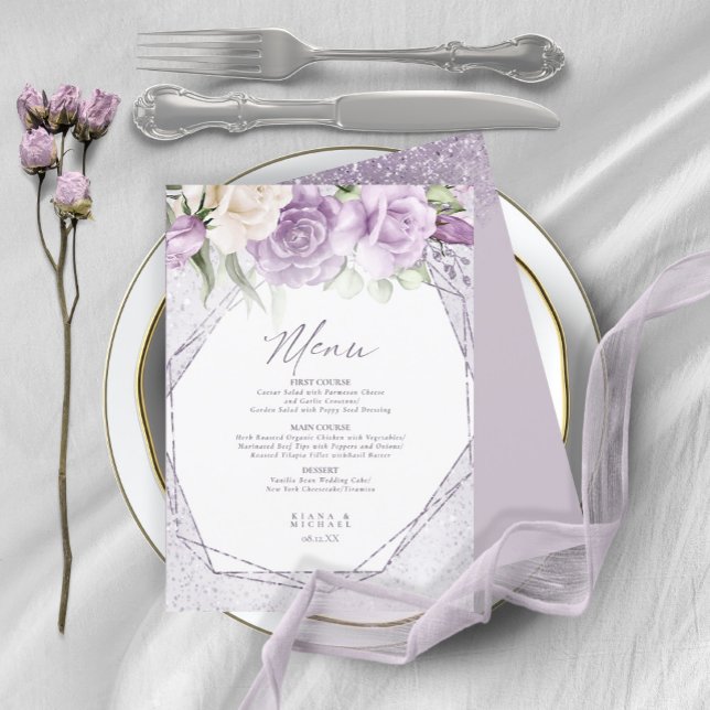 Menú Boda de espárragos florales3 Mauve ID889 (Subido por el creador)