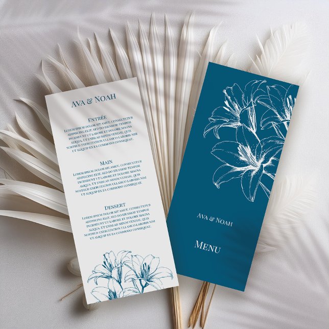 Menú Boda de esquema de Lily Azul (Subido por el creador)
