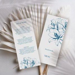 Menú Boda de esquema de Lily Azul