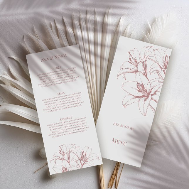 Menú Boda de esquema de Lily Rosa (Subido por el creador)