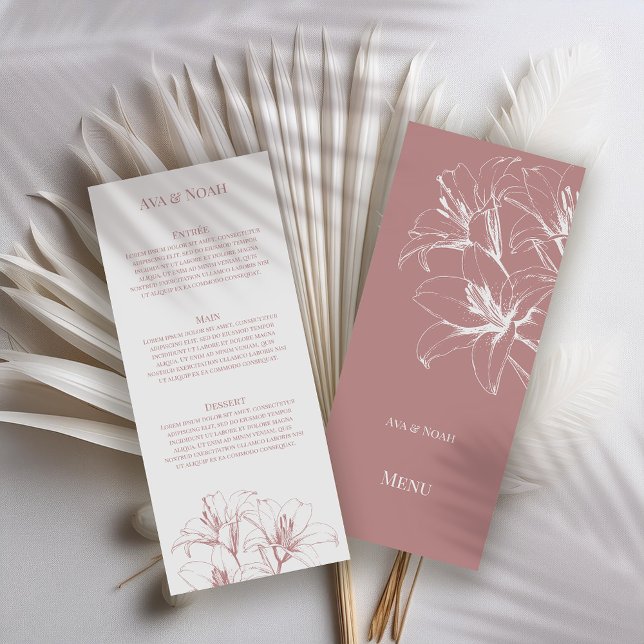 Menú Boda de esquema de Lily Rosa (Subido por el creador)