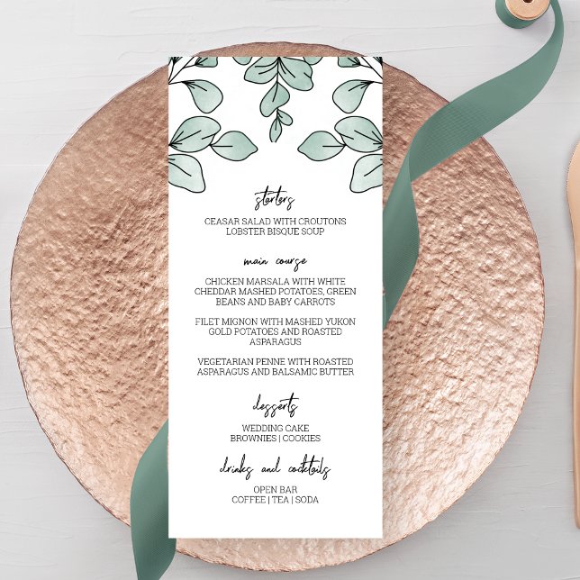 Menú Boda de Eucalyptus (Subido por el creador)