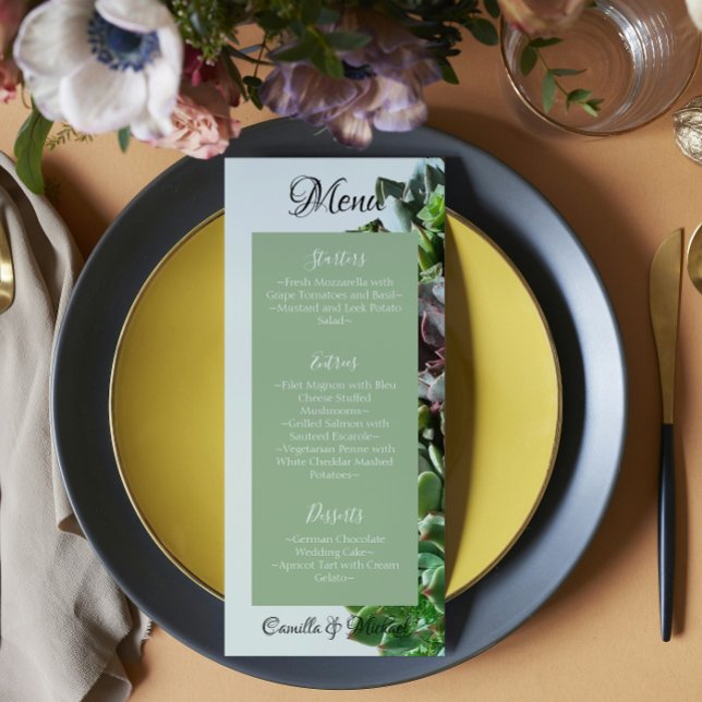 Menú Boda de Éxito Verde (Subido por el creador)