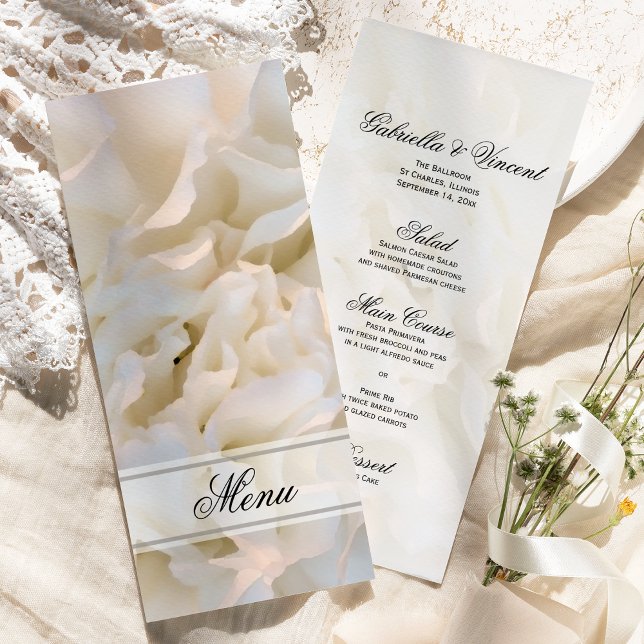 Menú Boda de flor de canal blanco (Subido por el creador)