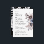 Menú Boda de Floral Romántico Elegante<br><div class="desc">Boda romántico elegante acuarela floral</div>