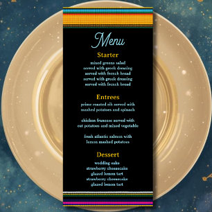 Menú Boda de flores mexicanas modernas