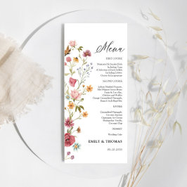 Menú Boda de flores silvestres