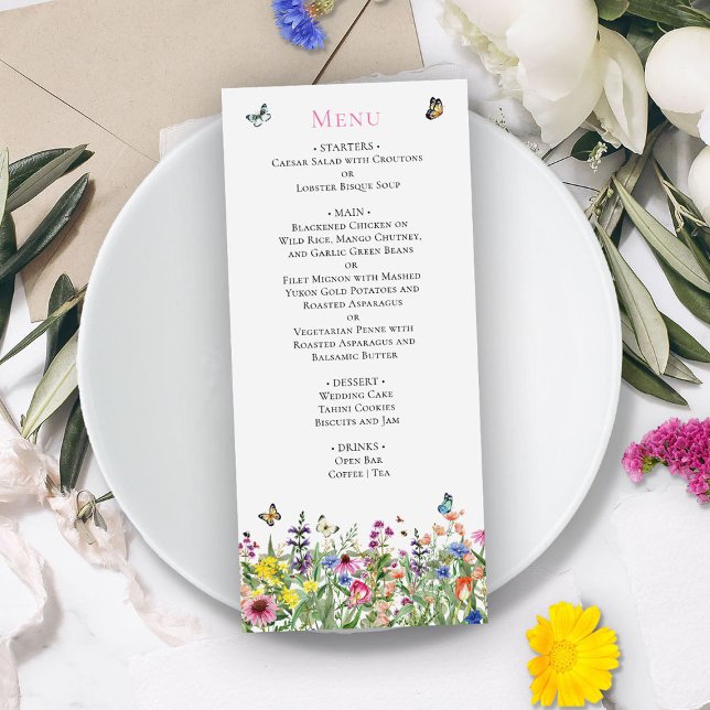 Menú Boda de flores silvestres (Subido por el creador)