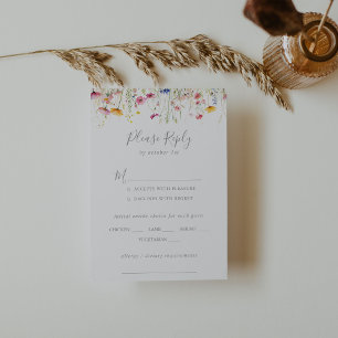 Menú Boda de flores silvestres de pradera Elección