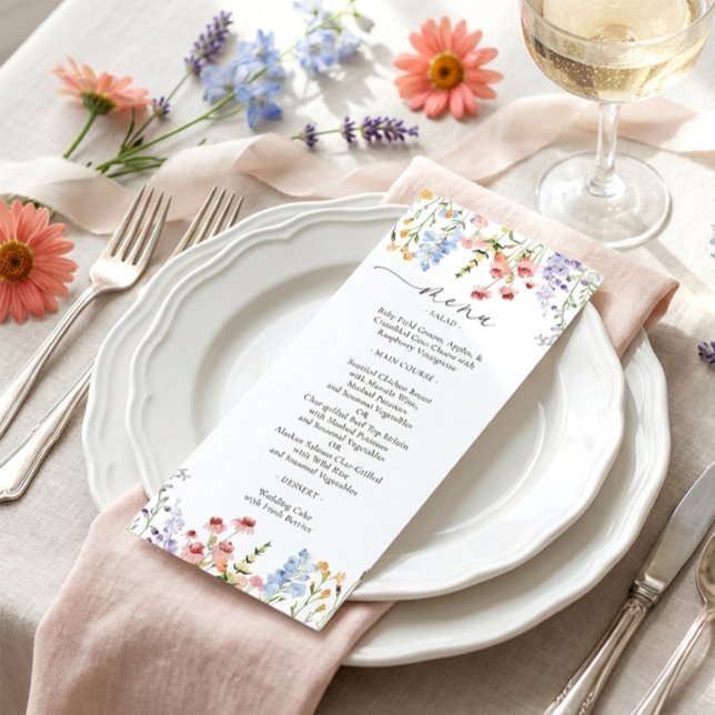 Menú Boda de flores silvestres en pradera colorida (Subido por el creador)