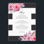 Menú Boda de flores y plumas de color rosa de color agu<br><div class="desc">Flores de boho rosa color agua y menú boda con plumas. Adecuado para cumpleaños,  aniversario y cualquier otro fiesta. Por favor,  contáctame si necesitas artículos adicionales.</div>
