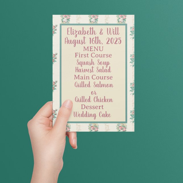 Menú Boda de fondo de escritorio floral de los año (Subido por el creador)