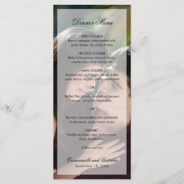 Menú Boda de foto con letra elegante moderna